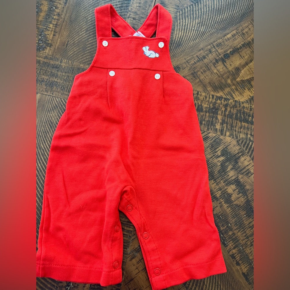 Vintage Carters embroidered bunny overalls size 6 months